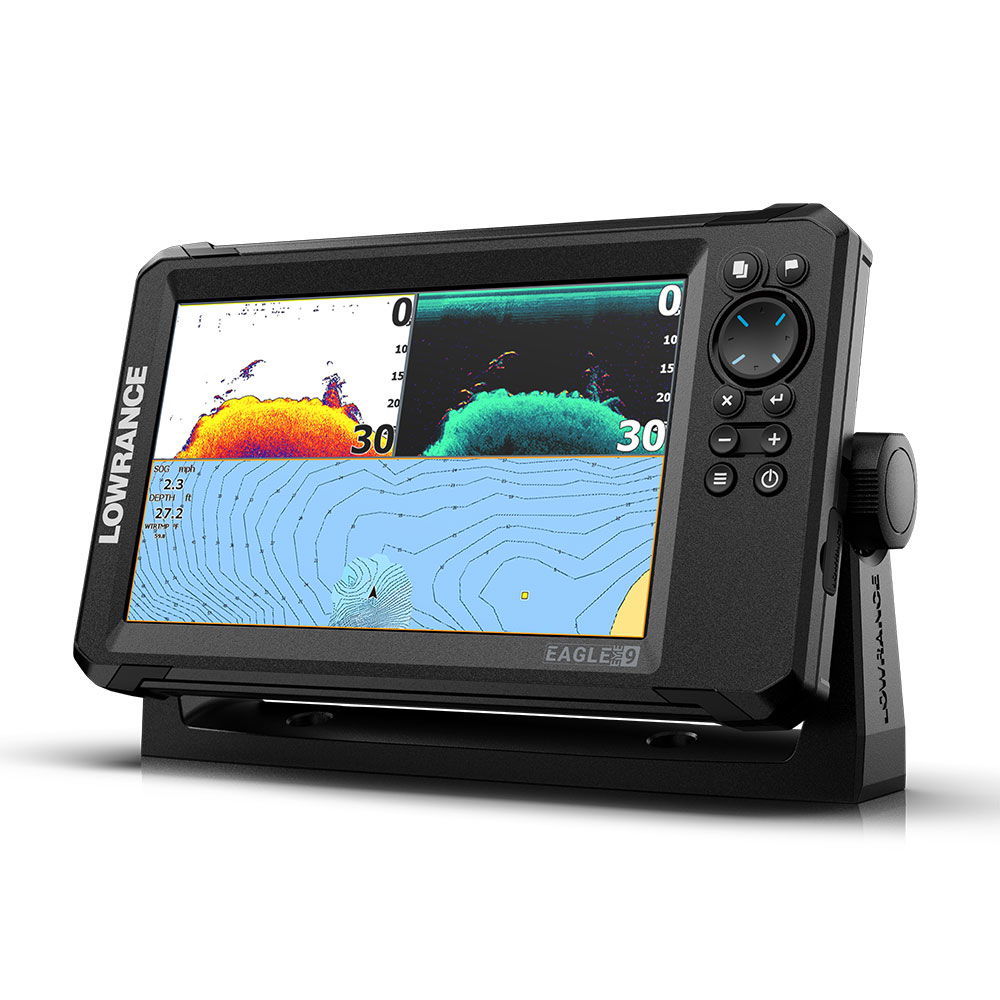 Lowrance Eagle Eye-9 Live ekkolodd og kartplotter montert på båt