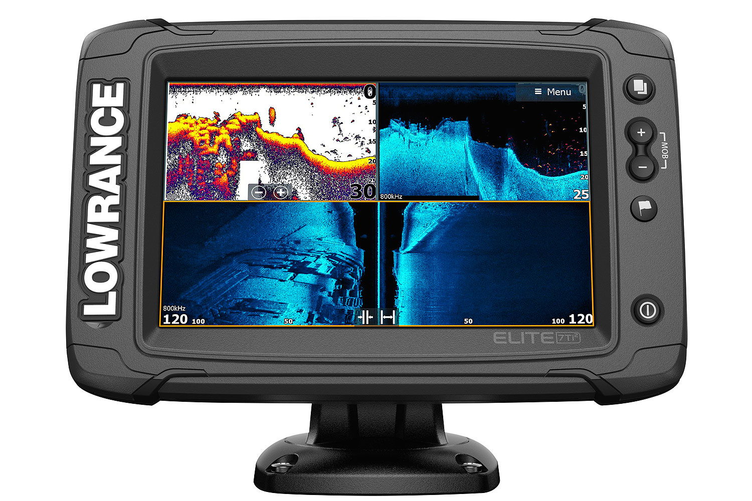 Lowrance Elite-7 Ti² ekkolodd og kartplotter forfra