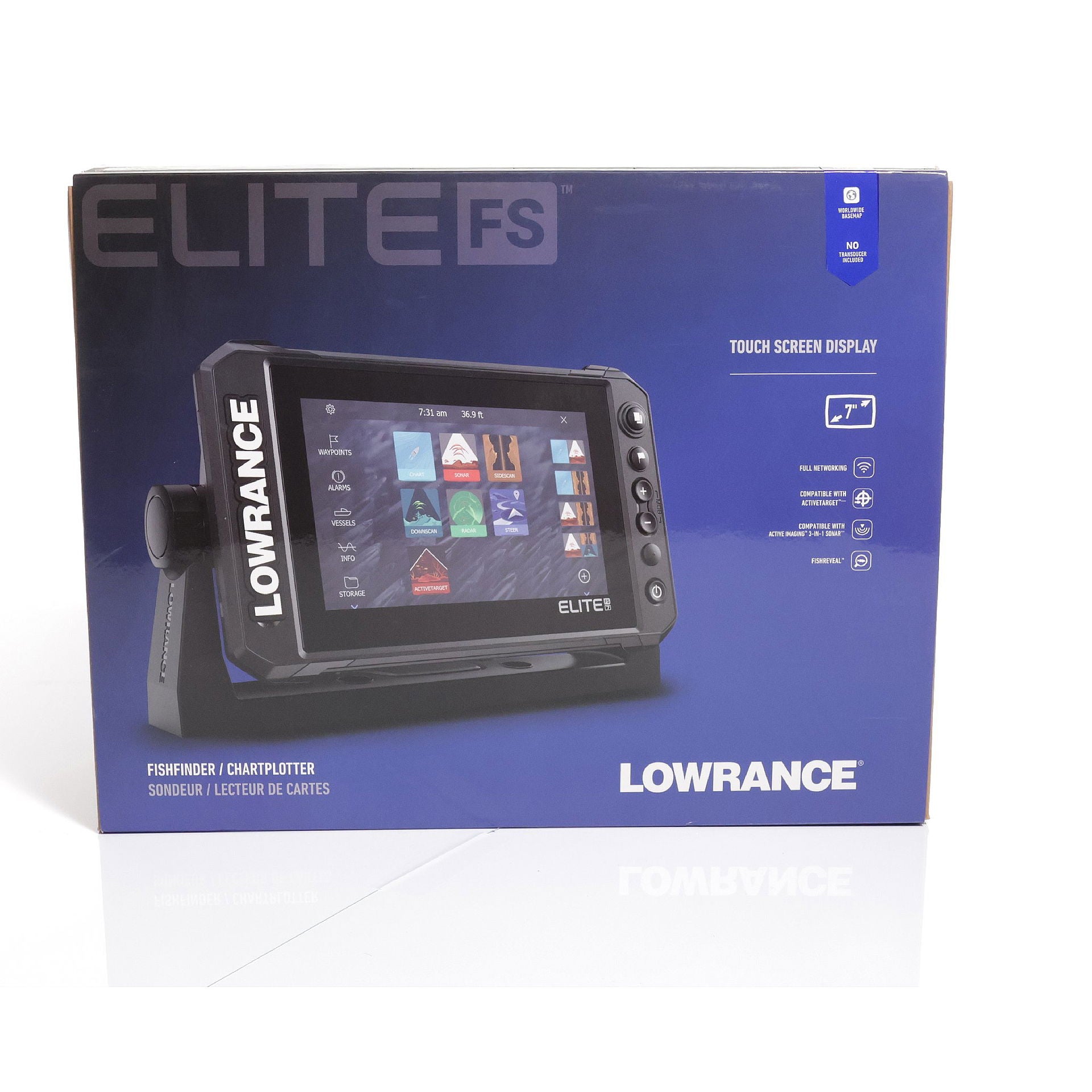 Oversikt av Lowrance Elite FS 7 tommer kartplotter