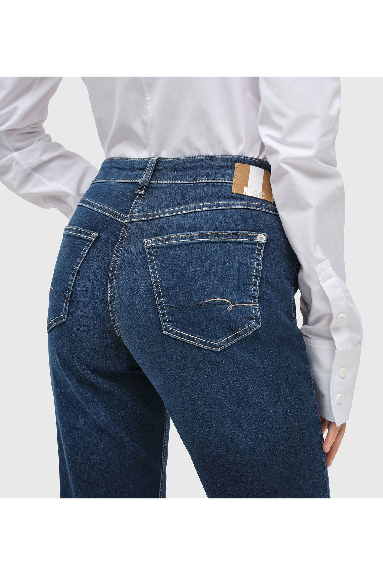 MAC Angela stretchjeans dame 5 lommers slim fit montert