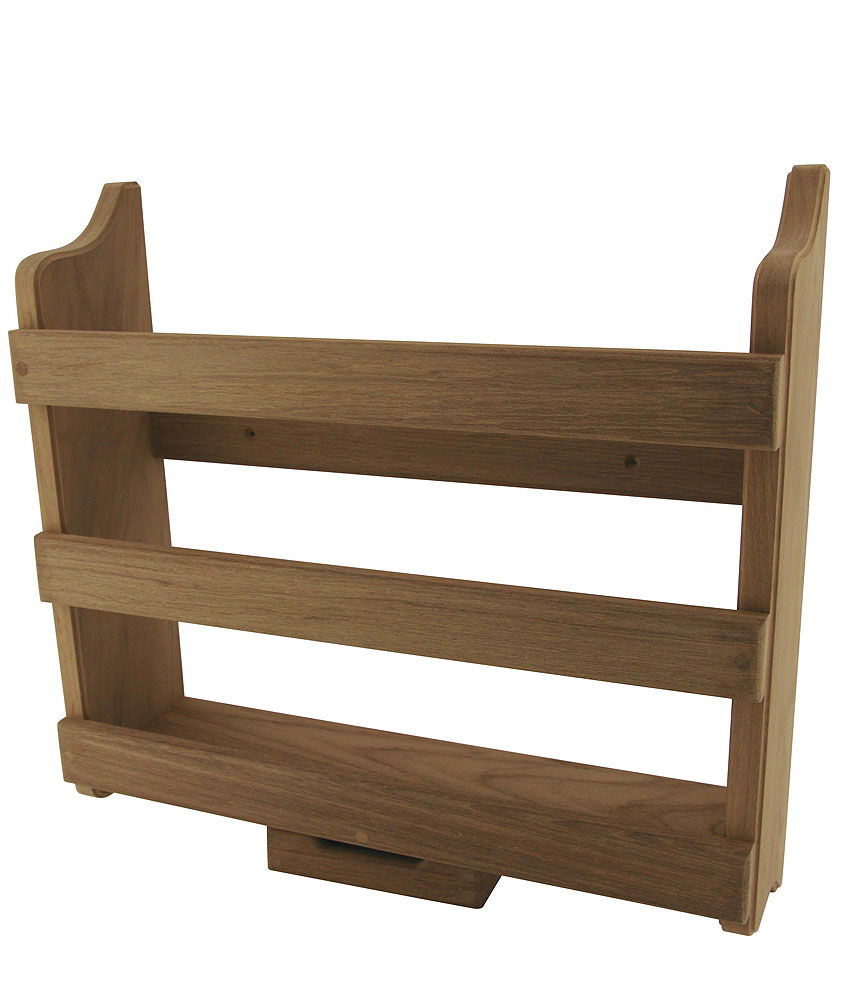 Magasinholder teak 37,5 x 35,5 x 10,5 cm forfra