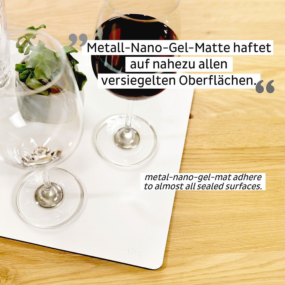 Nærbilde av Magnetisk sklimatte for glass - Silwy materialet