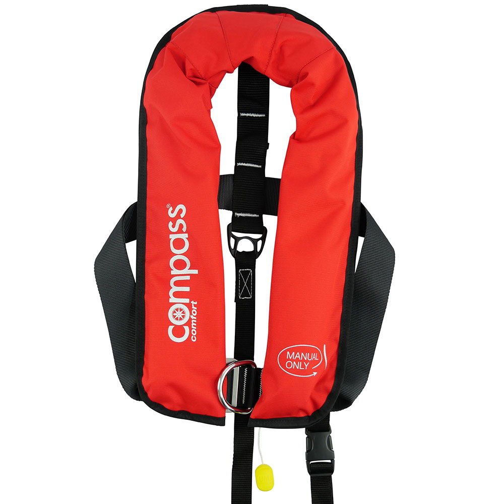 Manuell redningsvest 150N 16 l oppdrift 2-pakning bakside