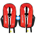 Manuell redningsvest 150N 16 l oppdrift 2-pakning forfra
