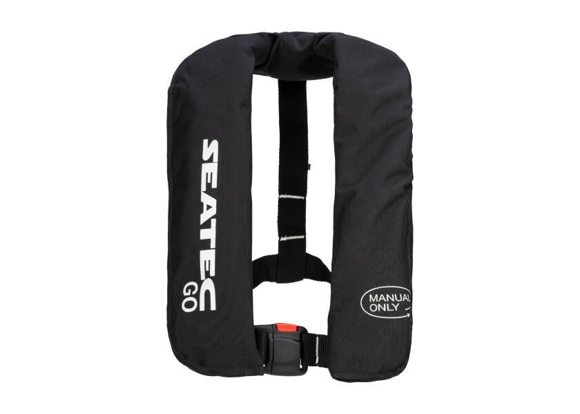 Manuell redningsvest GO 150 N svart polyester - Seatec forfra