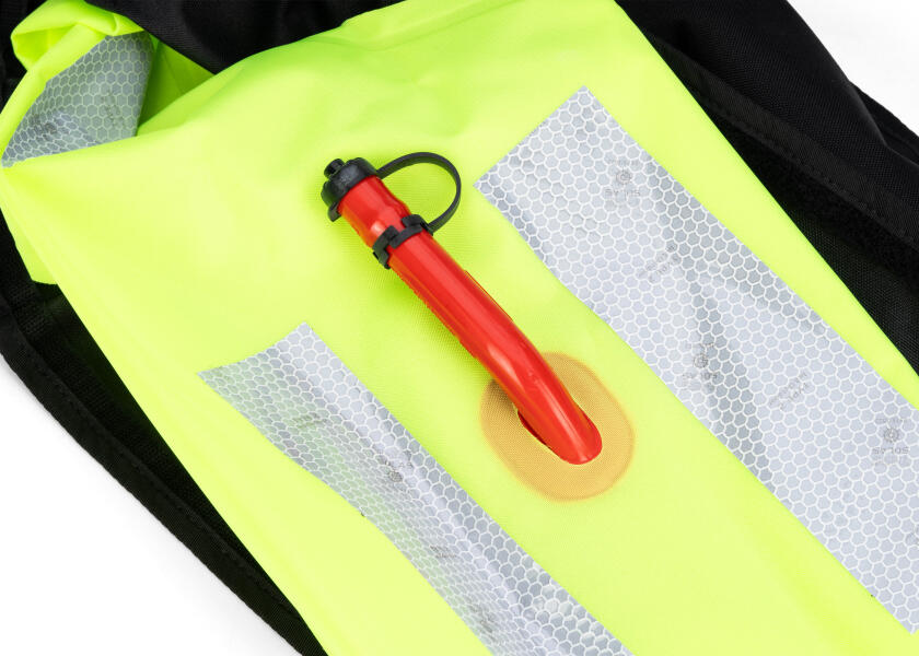 Manuell redningsvest GO 150 N svart polyester - Seatec liggende flat