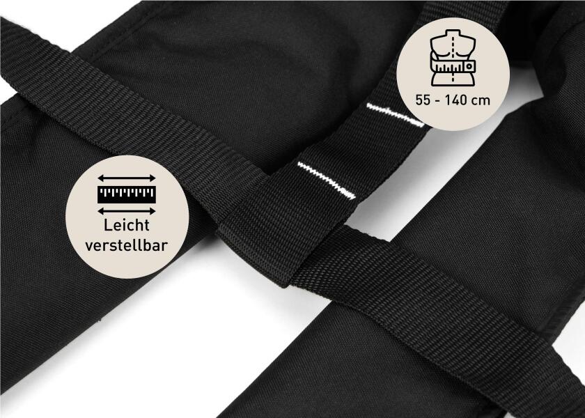 Manuell redningsvest GO 150 N svart polyester - Seatec med pakket pose