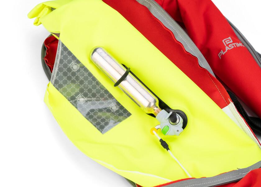 Manuell redningsvest PILOT 165 rød med reflekser