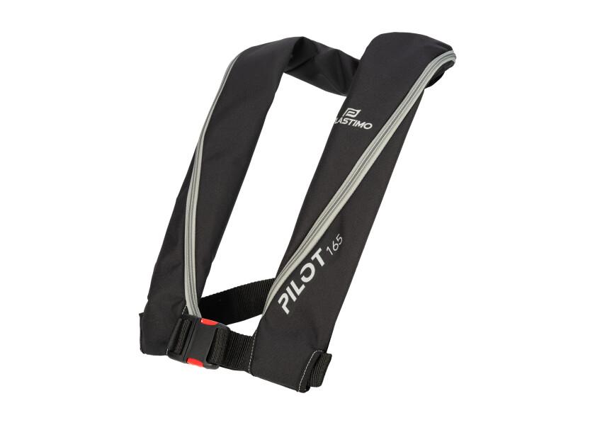Manuell redningsvest PILOT 165 svart 165 N ISO 12402-3 bakside