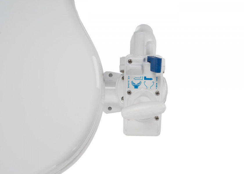 Softclose-deksel på Manuelt bord-WC SPLASH standard porselen softclose