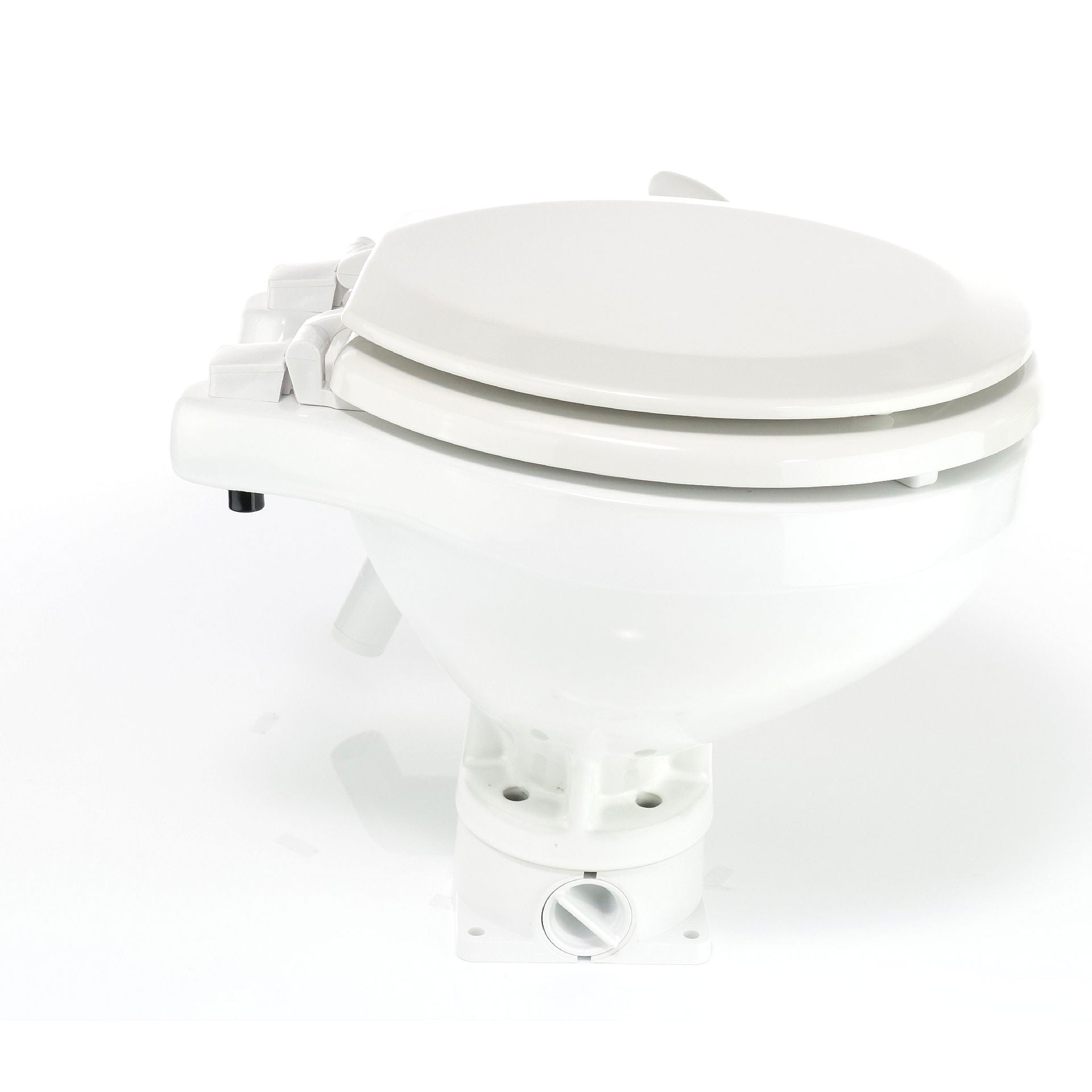 Manuelt toalett porselen med lakkert tresete 45x41x34 cm pumpe