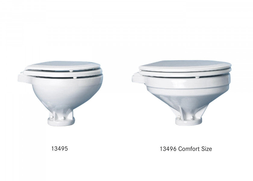 Manuelt toalett SPLASH komfort med soft close-lokk porselen bakside