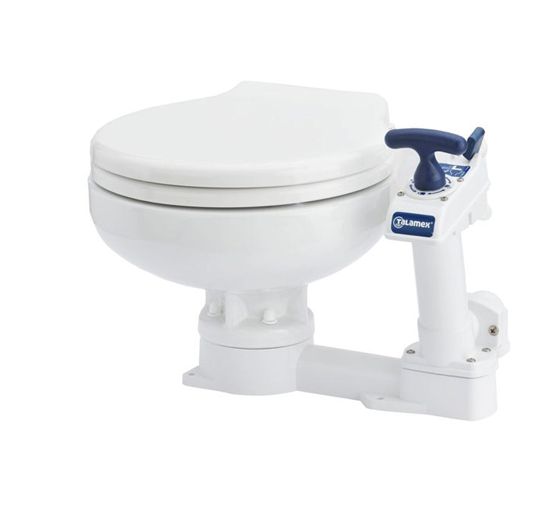 Manuelt toalett turn-2-lock kompakt 28,5x45x42,5 cm 9 kg - Talamex forfra