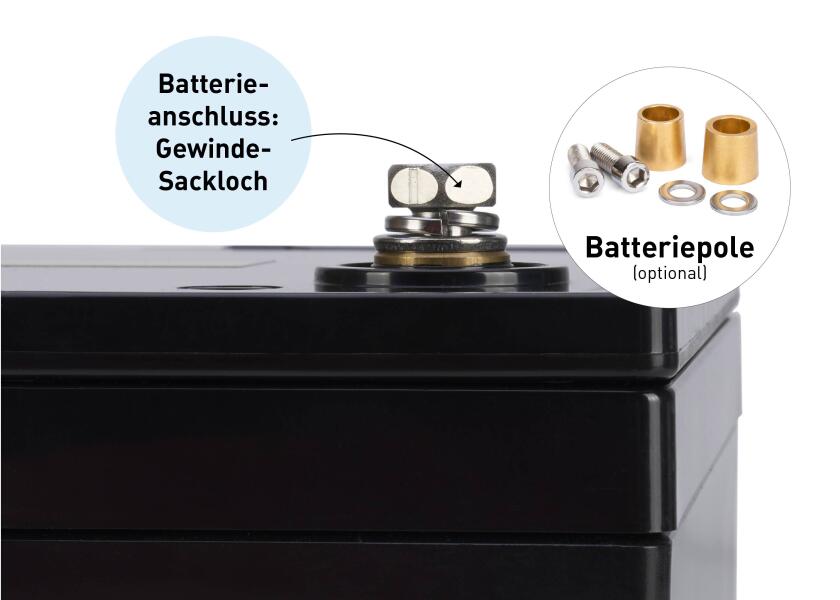 Marine litiumbatteri LiFePO4 12V 100 Ah - ECO WORTHY bakside