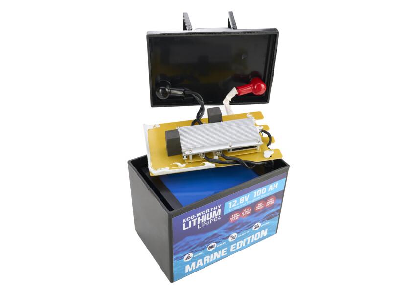 Marine litiumbatteri LiFePO4 12V 100 Ah - ECO WORTHY detalj