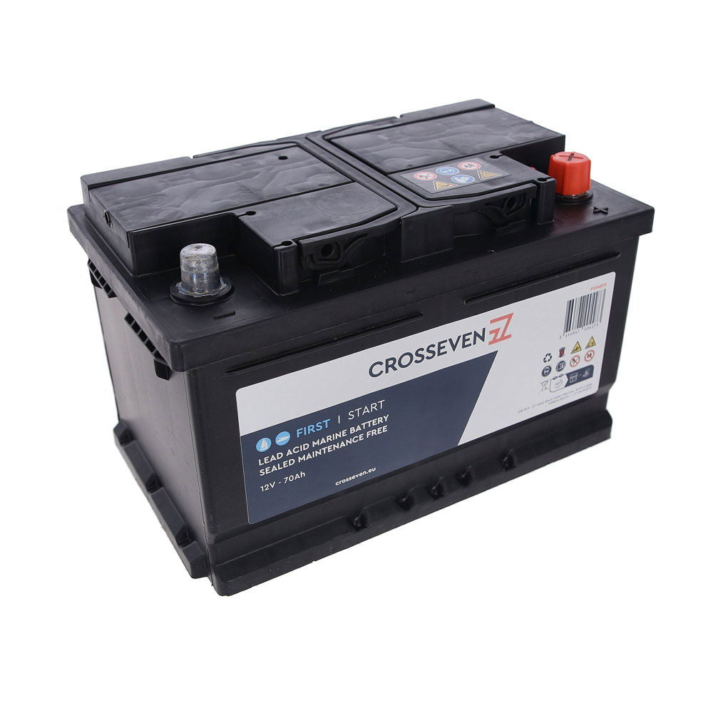 Marinebatteri bly-syre 60Ah 12V vedlikeholdsfritt Dolphin PRO forfra