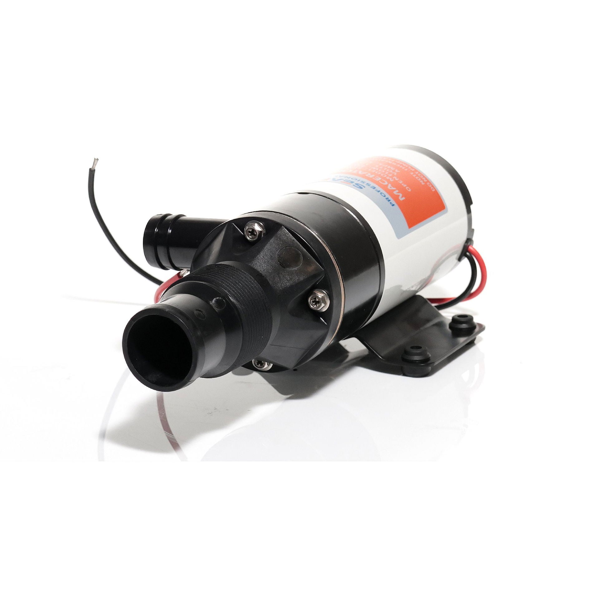 Maseringspumpe 12V 45 l/min 12 A innløp 38 mm detalj