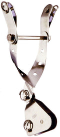 Mastebeslag rustfritt stål med vanthengere og fokkefallblokk 25x10 mm - Sprenger forfra