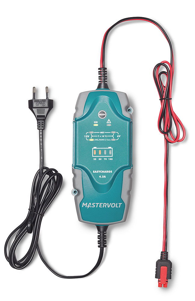 Mastervolt EasyCharge 4,3 A bærbar batterilader IP65 12V forfra