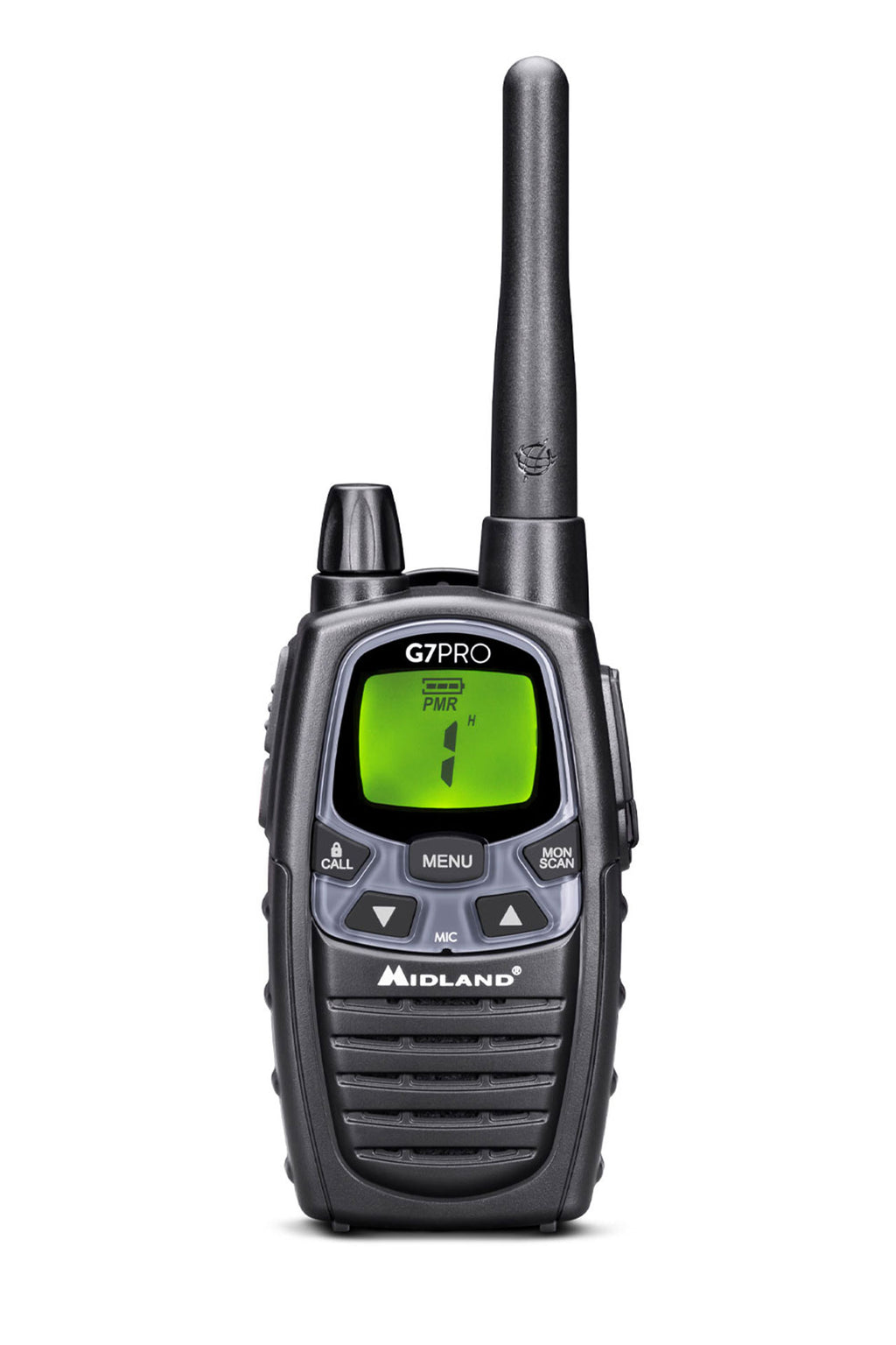 Midland G7 Pro PMR446 LPD radio forfra