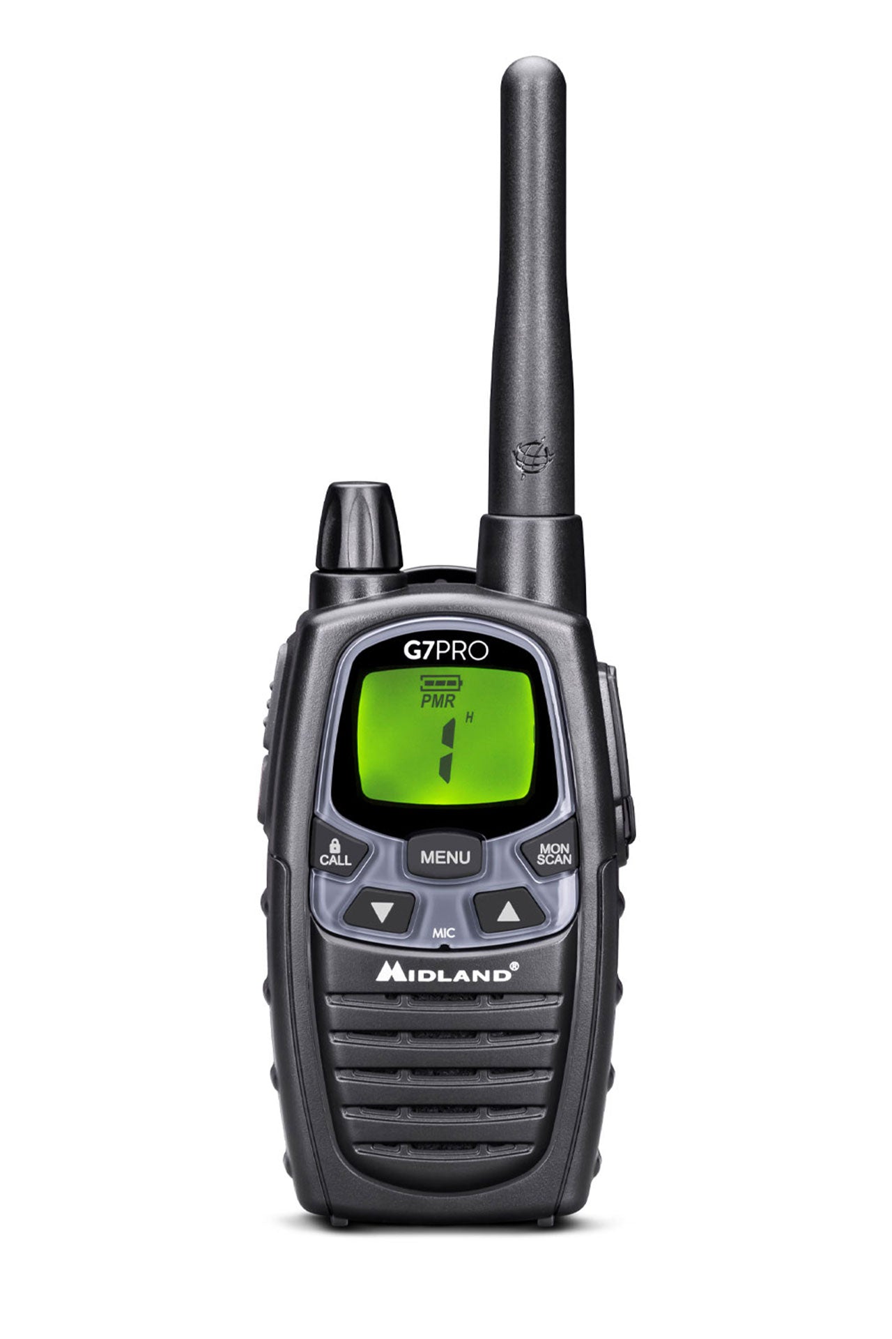 Midland G7 Pro PMR446 LPD radio forfra