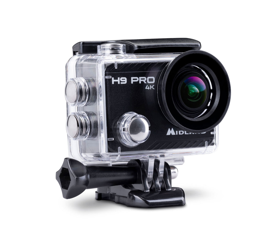 Midland H9 Pro WiFi action cam Ultra HD med bildestabilisator forfra