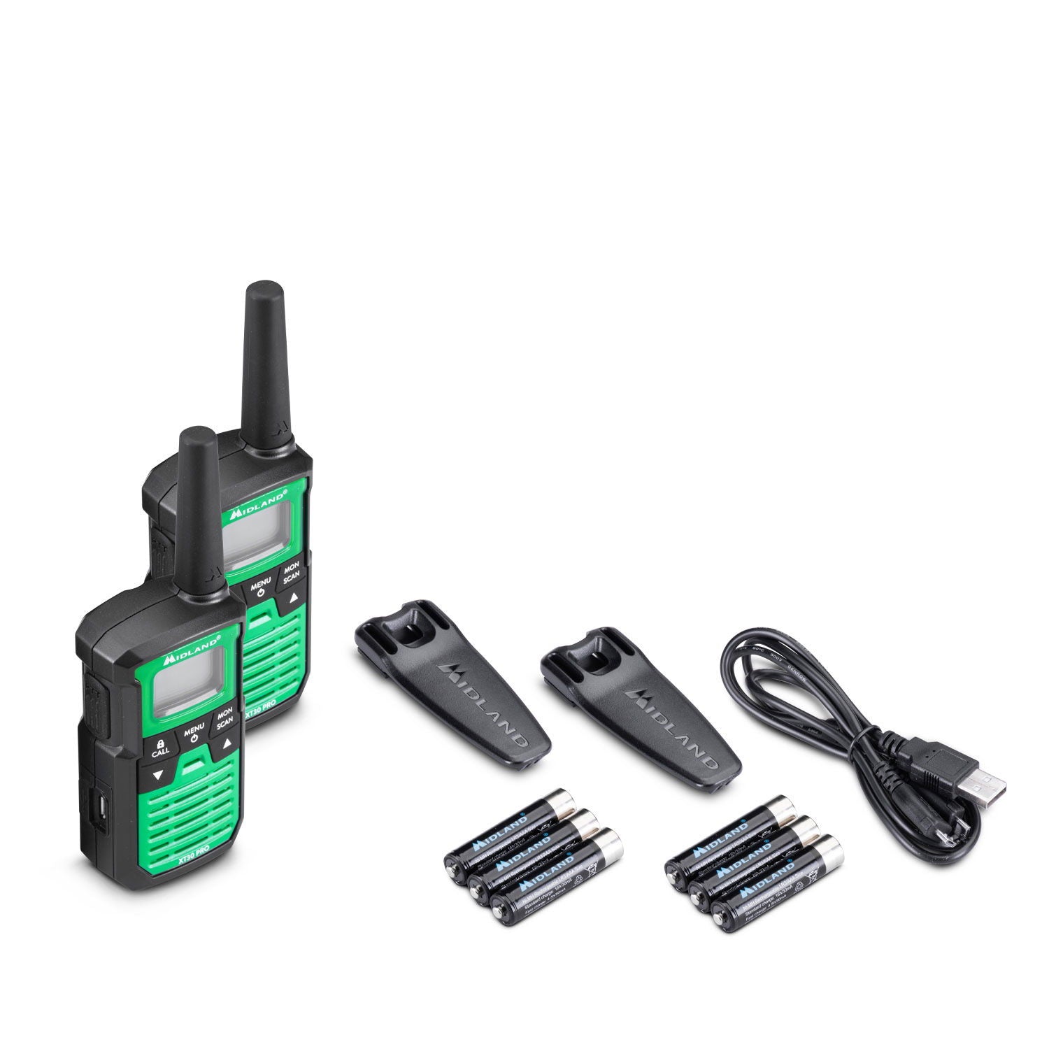 Midland XT30 Pro PMR446 radio 2er sett detalj av display