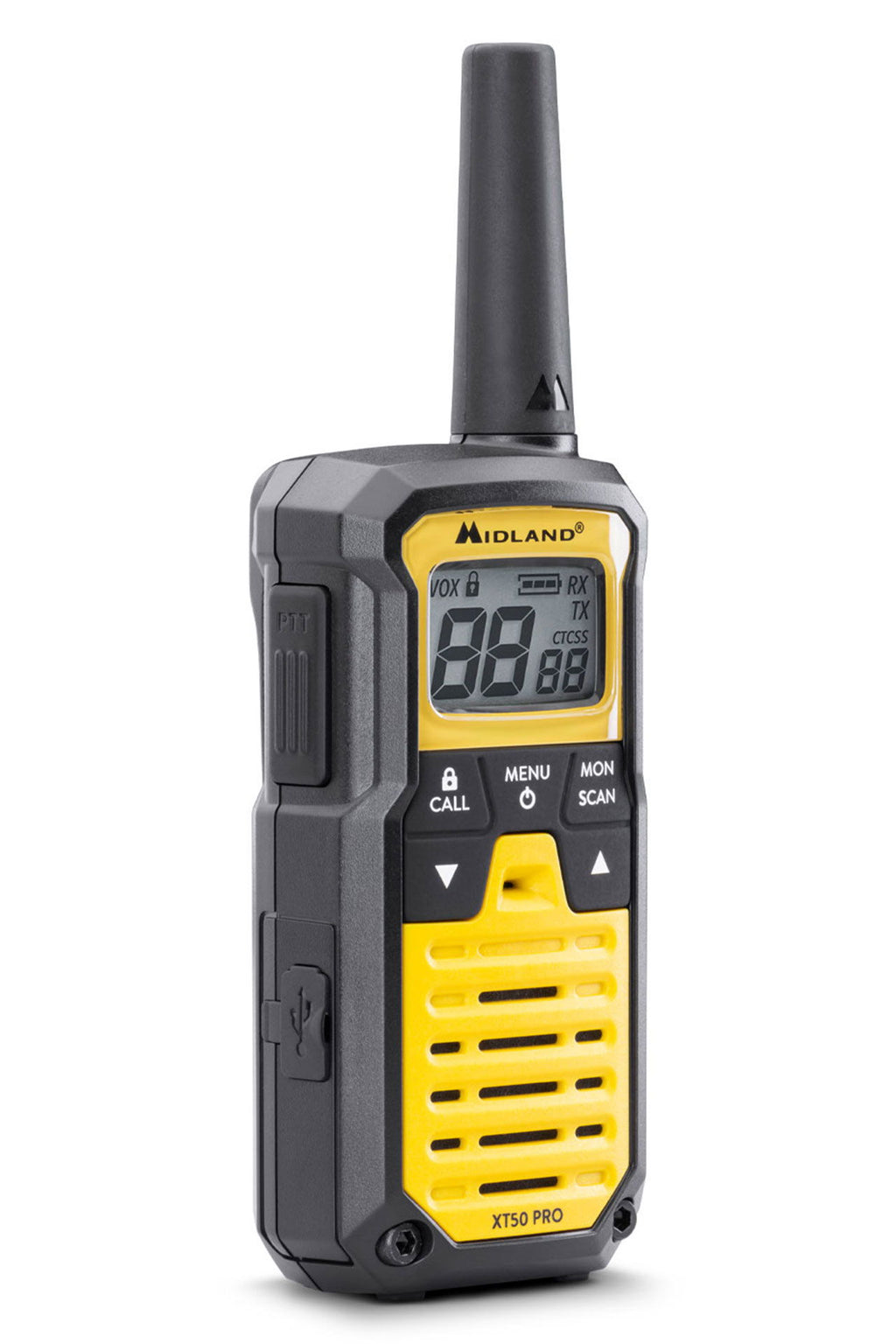 Midland XT50 Pro PMR446 radio koffertsett bakside