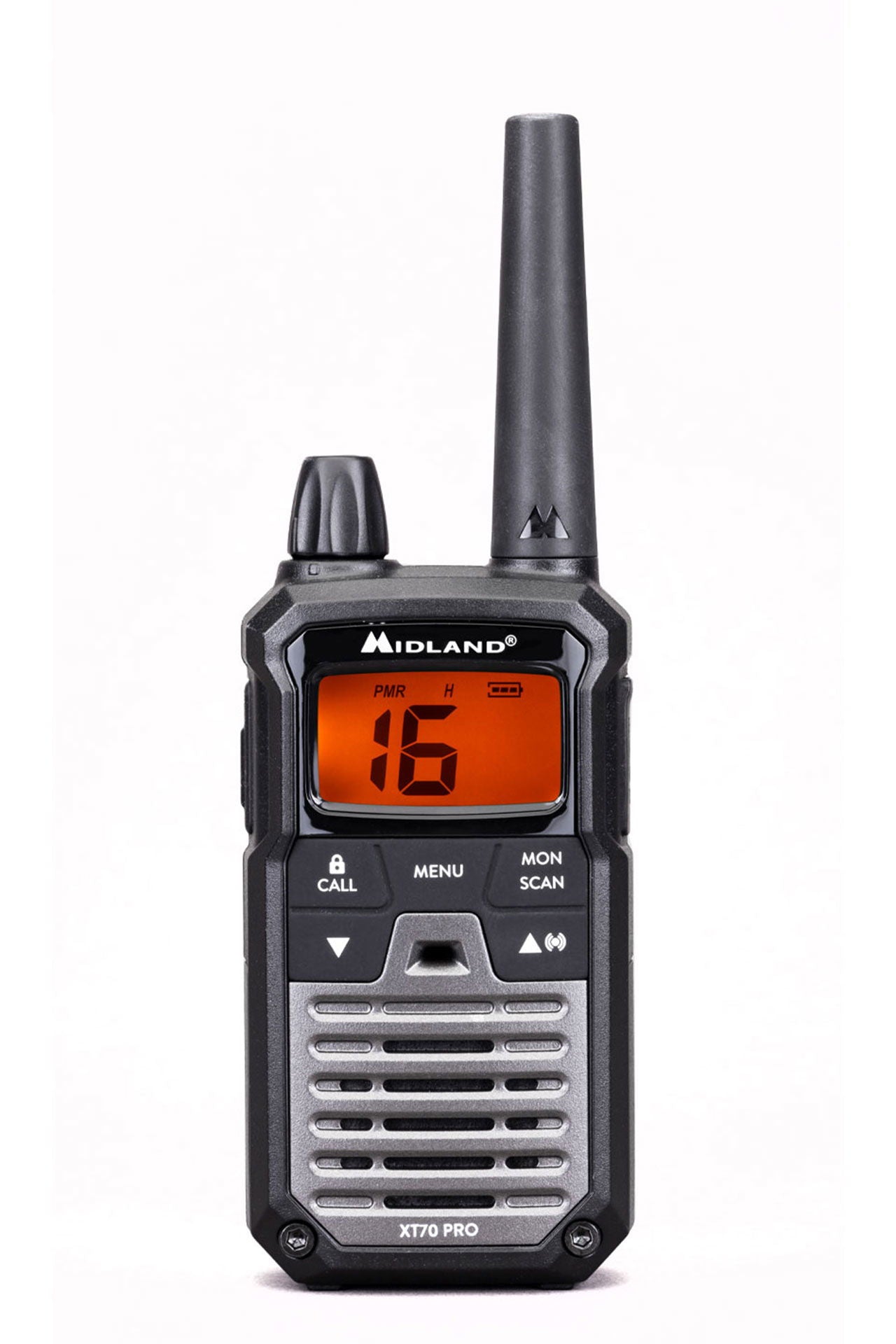 Midland XT70 Pro PMR446 radio 2er sett forfra