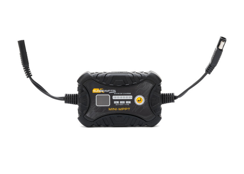 Mini MPPT solcelleregulator portabel med SAE-tilkobling forfra Sunbeam