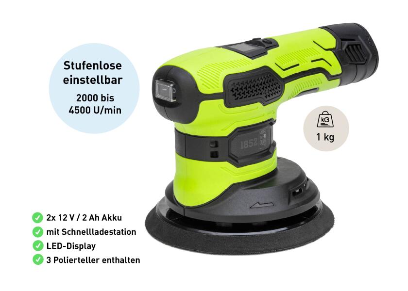 Mini poleringsmaskin batteridrevet rustfritt stål og plast