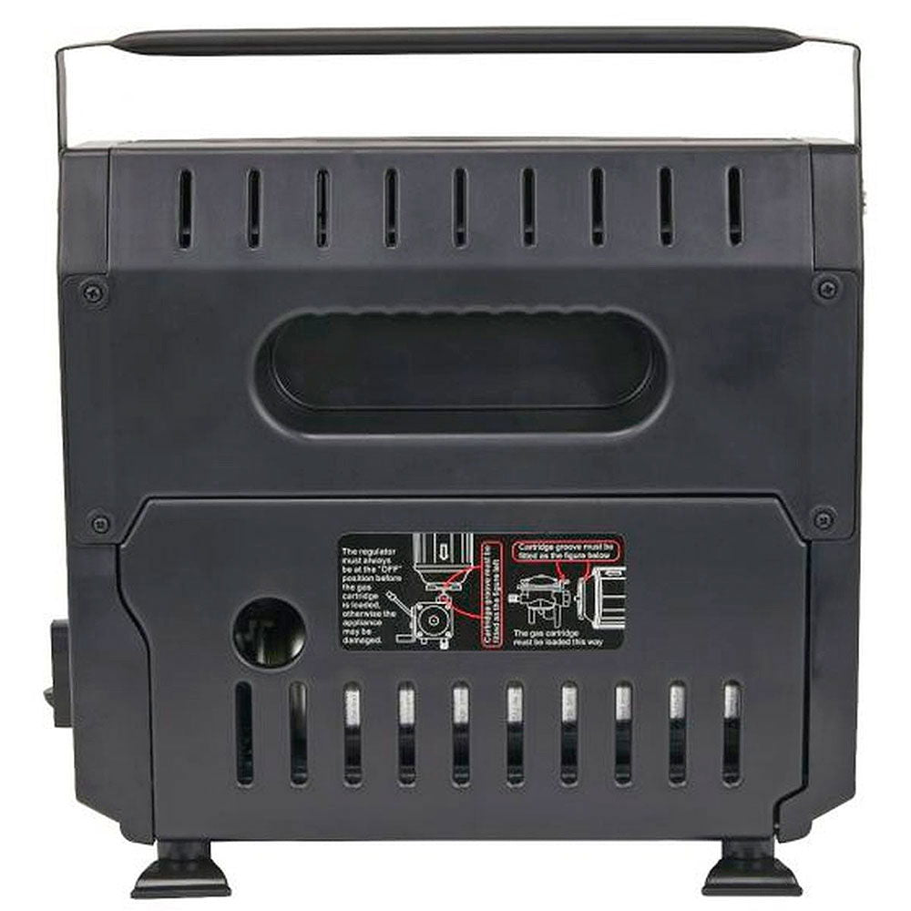 Mobil gassvarmer 1,2 kW 100 g/t 1,5 kg - Compass bakside