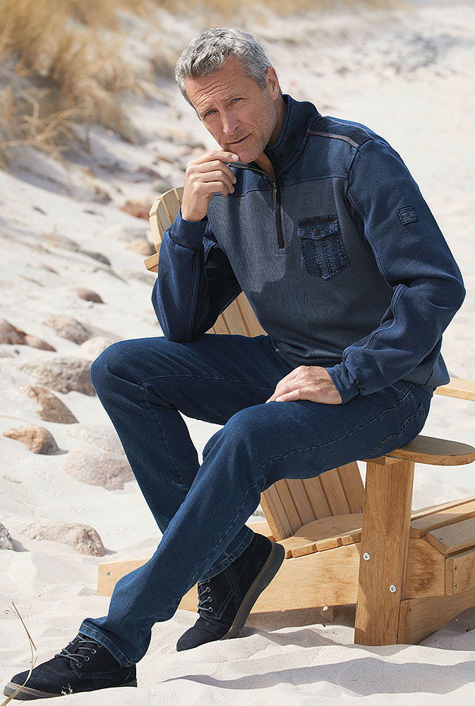 Montering av Monte Carlo sweater med glidelås i used-look