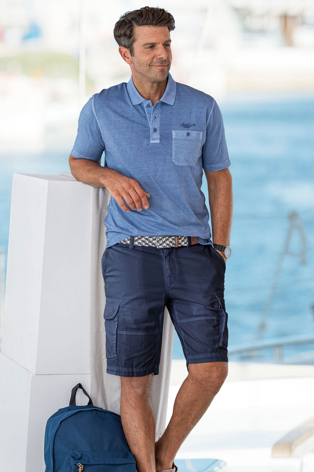 Monte Carlo Washer poloshirt kortermet detalj av brystlomme