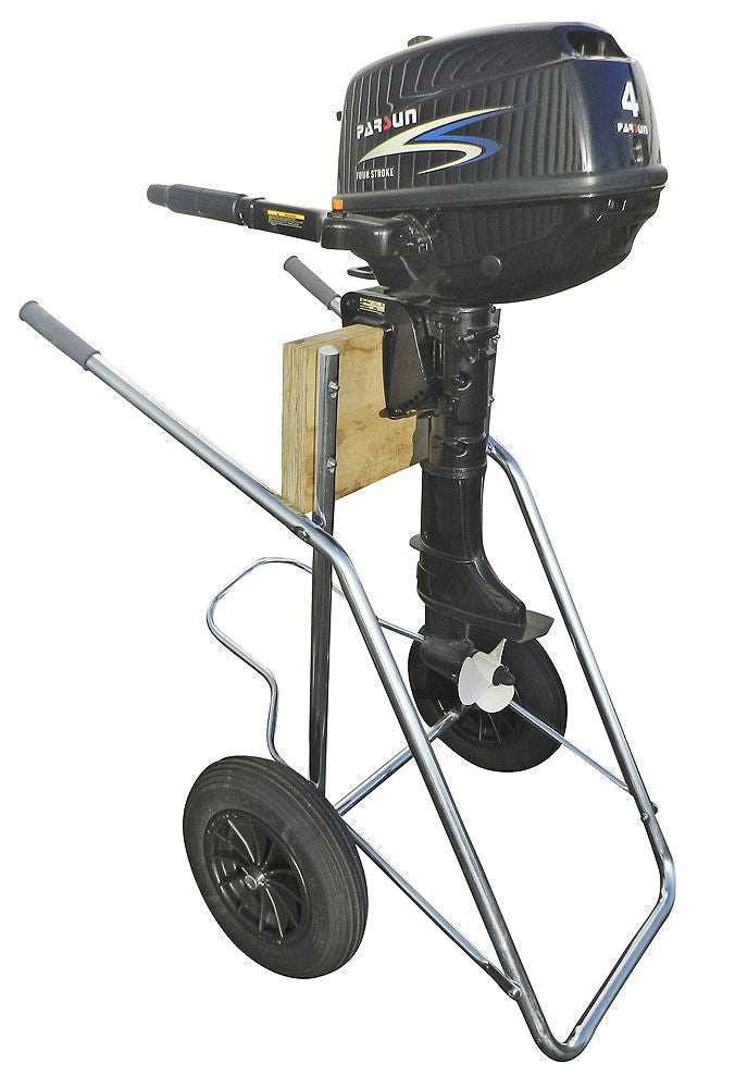 Motorbrakett galvanisert stål med hjul 80 kg 95 cm fra TREM