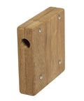 Motorbrakett teak for 25 mm reling rustfritt beslag front