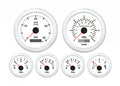 Motorinstrumentsett hvit 12V - KUS forfra
