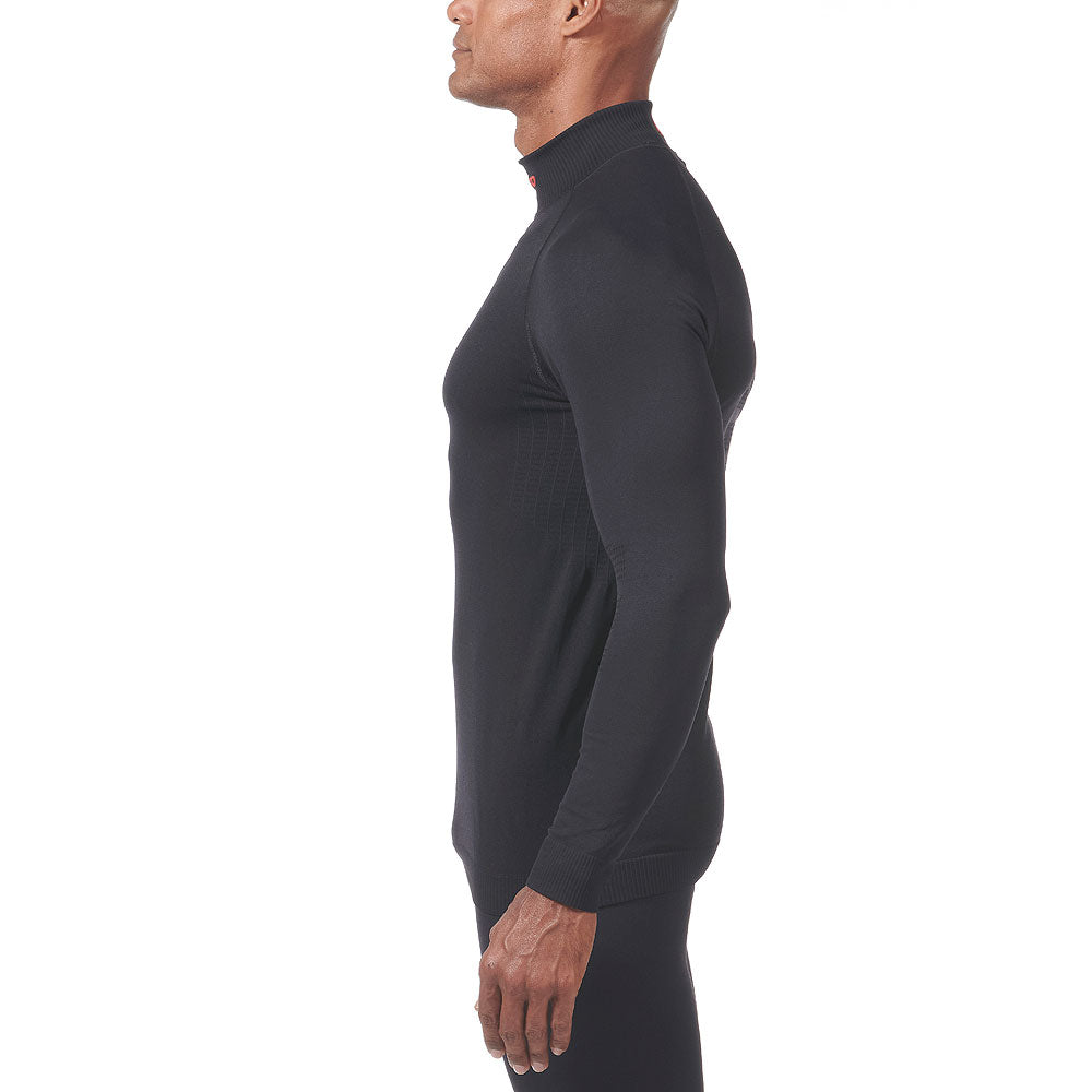 MPX Active baselayer trøye sømløs 4-veis stretch høy krage detalj