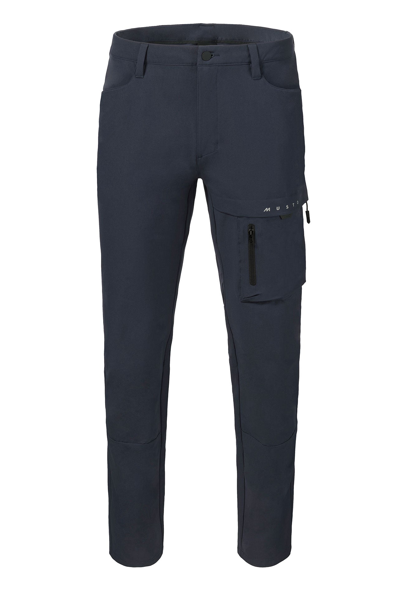 Nærbilde av Musto EVO Stretch dekksbukse med forformede knær