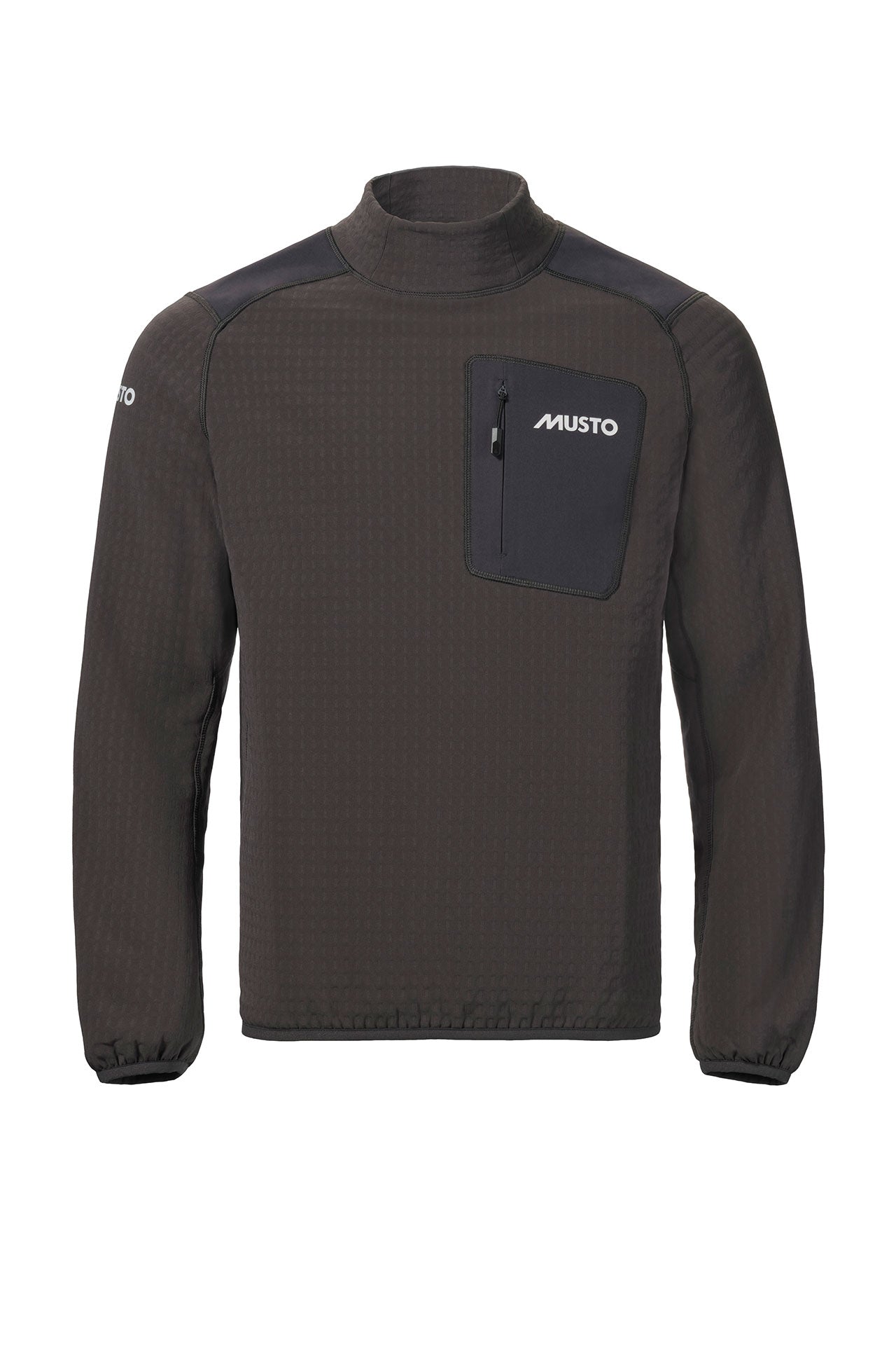 Musto Storm Midlayer fleeceskjorte forfra med glidelås og brystlomme