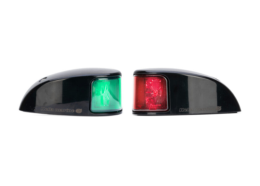 NaviLED lanternesett styrbord og babord sort 12/24V forfra