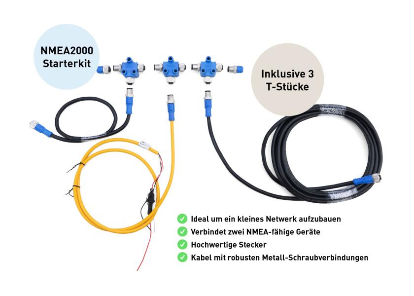 NMEA 2000 Starter-Kit Micro-C nettverkspakke kabler