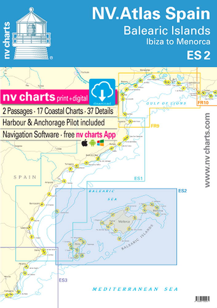 NV. Atlas Spania 2 - Balearene · Ibiza til Menorca forside