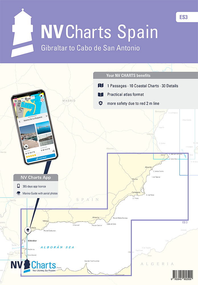 NV Atlas Spania ES 3 - Gibraltar til Cabo de San Antonio forfra