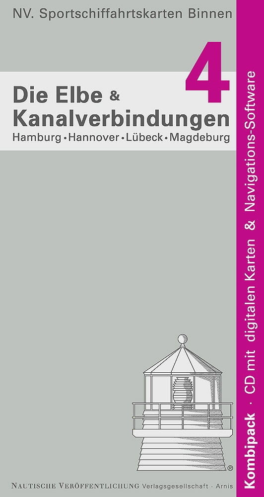 NV Binnen band 4 innlandskart Elben Hamburg-Berlin og kanaler 1:35.000 - NV-Verlag forside