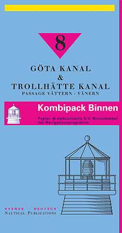 NV Binnen Band 8 Götakanal & Trollhätte Kanal sjøkart forside