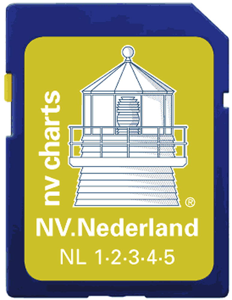 NV elektroniske sjøkart Nederland SD/microSD serie 1-5 forfra