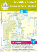 NV Verlag Atlas Serie 9 Skagen Rømø Limfjord sjøkart for navigasjon