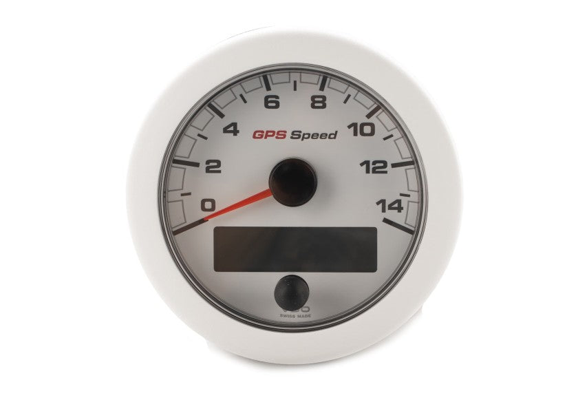 Detalj av Oceanlink GPS speedometer 0-14 knop 85 mm hvit