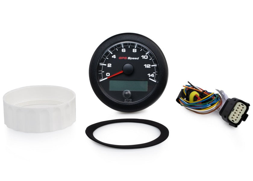 Oceanlink GPS speedometer 0-14 knop 85 mm svart NMEA 2000 - VDO bakside